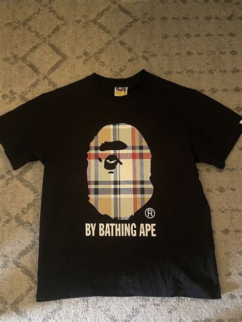 bape x burberry shirt|Burberry big ape tee.